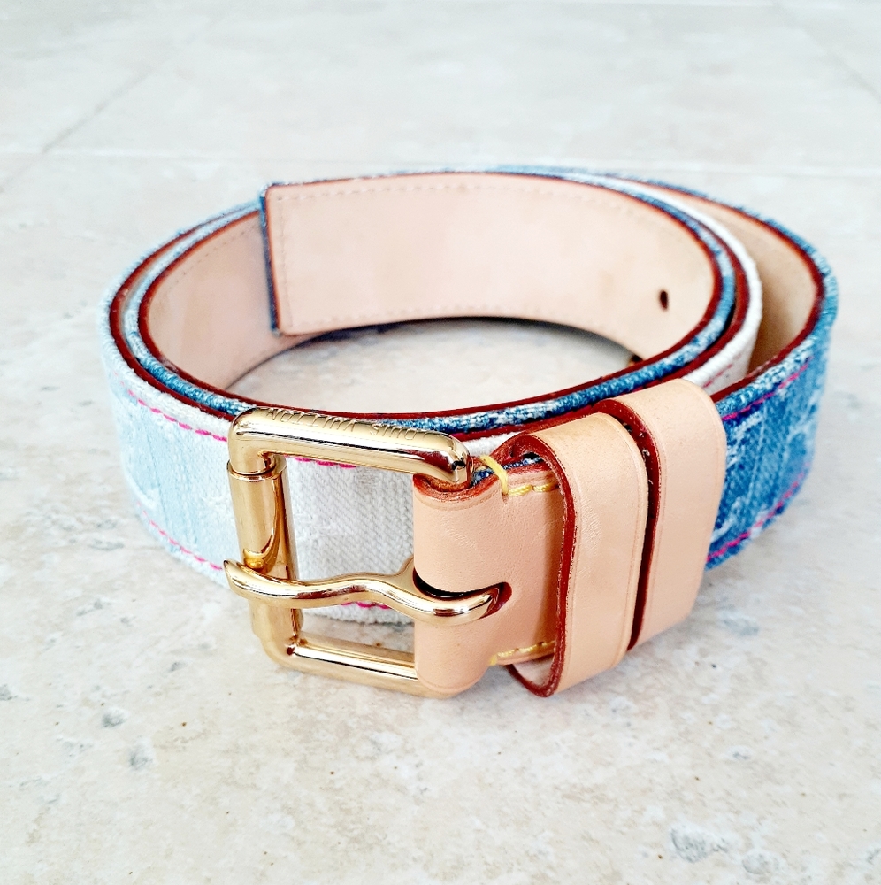 LOUIS VUITTON Monogram Denim Ceinture Be